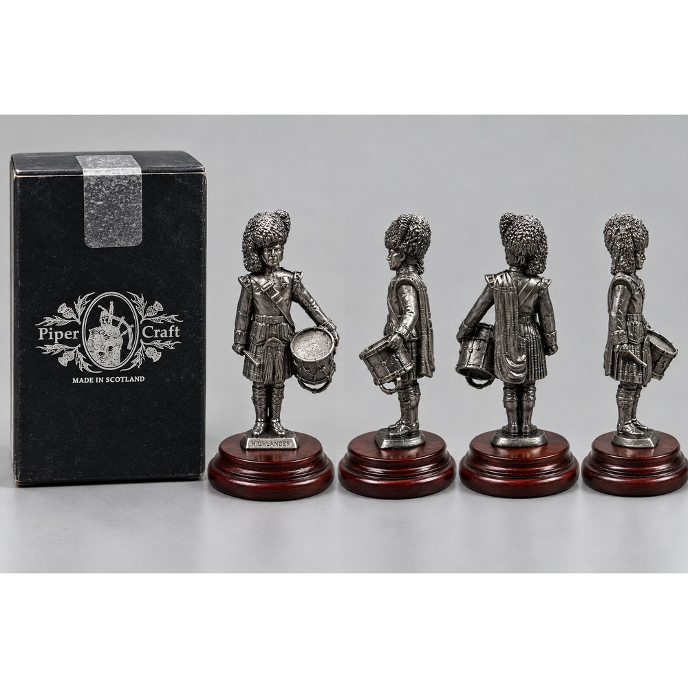 Pipercraft Gordon Highlanders Drummer Pewter Figurine Scotland Box